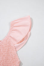 Load image into Gallery viewer, Pink V Neck Flutter Sleeve Smocked Bodice High Waist Ruffle Maxi Dress | Arrow Boutique | | Arrow Women&#39;s Boutique