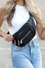 Load image into Gallery viewer, Quilted Belt Sling Bum Bag | Aili&#39;s Corner | Black OneSize | Arrow Women&#39;s Boutique