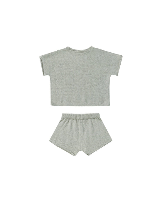 Relaxed Summer Knit Set | Heathered Sky Quincy Mae | Quincy Mae | | Arrow Women's Boutique