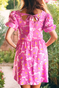 Rose Floral Print Square Neck Empire Waist Flowy Dress | Arrow Boutique | | Arrow Women's Boutique