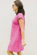 Load image into Gallery viewer, Sachet Pink Textured Cap Sleeve T Shirt Dress | Arrow Boutique | | Arrow Women&#39;s Boutique