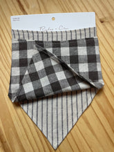 Load image into Gallery viewer, Scarf Bib Set ll Charcoal Check Rylee &amp; Cru | Arrow Boutique | | Arrow Women&#39;s Boutique