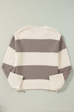 Load image into Gallery viewer, Simply Taupe Colorblock Loose Pullover Sweater | Arrow Boutique | | Arrow Women&#39;s Boutique