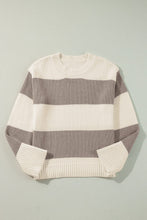 Load image into Gallery viewer, Simply Taupe Colorblock Loose Pullover Sweater | Arrow Boutique | | Arrow Women&#39;s Boutique