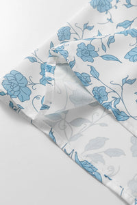 Sky Blue Floral Contrast Bow Puff Sleeve Mini Dress | Arrow Boutique | | Arrow Women's Boutique