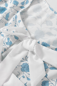 Sky Blue Floral Contrast Bow Puff Sleeve Mini Dress | Arrow Boutique | | Arrow Women's Boutique
