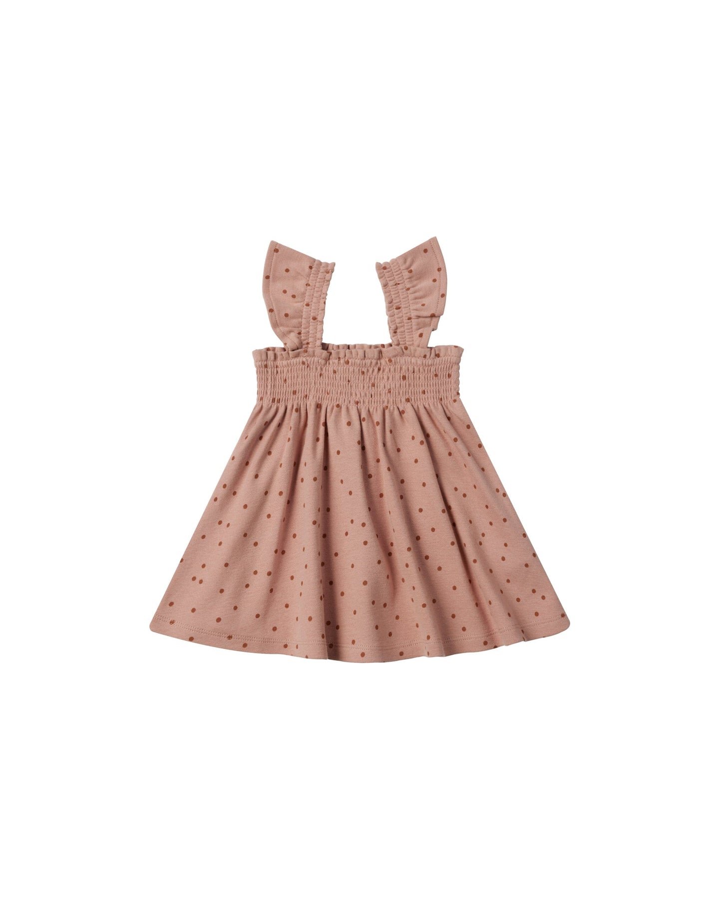 Quincy Mae smocked jersey dress in polka dot Quincy Mae smocked jersey dress in polka dot