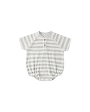 Load image into Gallery viewer, Terry Henley Romper Sky Stripe Quincy Mae | Quincy Mae | | Arrow Women's Boutique