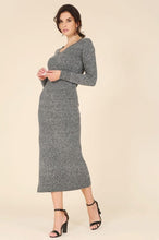 Load image into Gallery viewer, V-Neck Sweater Maxi Dress | Lilou | | Arrow Women&#39;s Boutique