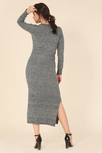 V-Neck Sweater Maxi Dress | Lilou | | Arrow Women's Boutique