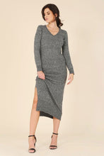 Load image into Gallery viewer, V-Neck Sweater Maxi Dress | Lilou | | Arrow Women&#39;s Boutique