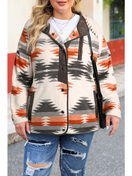 Western Stand Neck Snap Buttons Extended Size Jacket | 66disco | | Arrow Women's Boutique