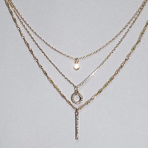 Whimsy Rhinestone Triple Necklace | Nette Road | | Arrow Women's Boutique
