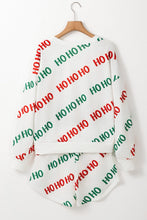 Load image into Gallery viewer, White Christmas HOHOHO Print Drop Shoulder Pullover and Casual Shorts Set | Arrow Boutique | | Arrow Women&#39;s Boutique