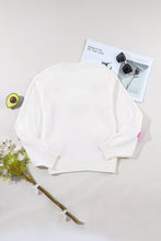 Load image into Gallery viewer, White Floral Crochet Chunky Knit Sweater | Arrow Boutique | | Arrow Women&#39;s Boutique