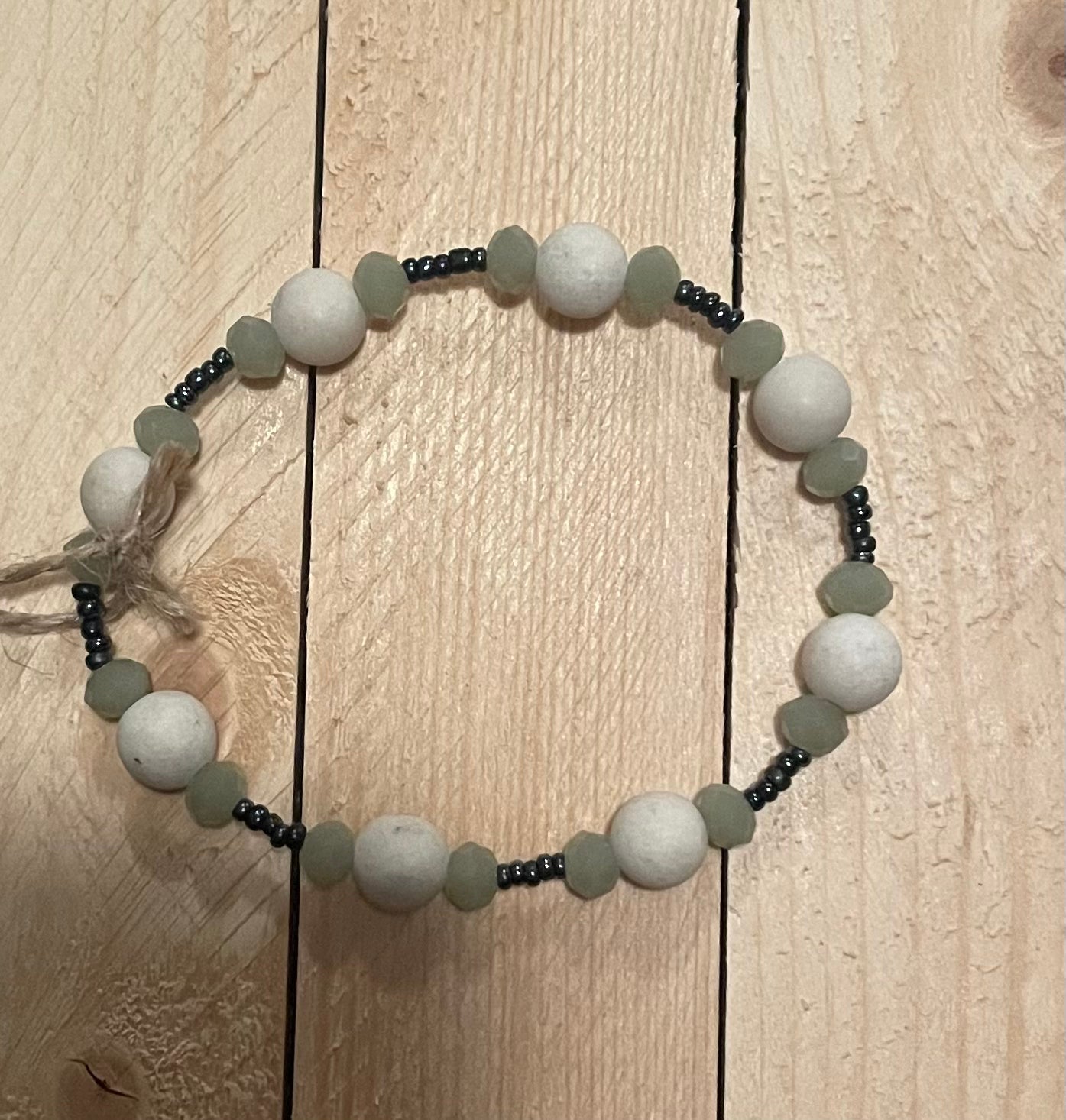White Green Gray Med Size Adult Bracelet | Sheltr | | Arrow Women's Boutique