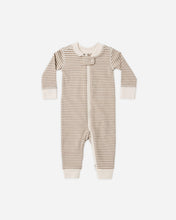 Load image into Gallery viewer, Zip Long Sleeve Sleeper Almond Stripe | Quincy Mae | Quincy Mae | | Arrow Women's Boutique