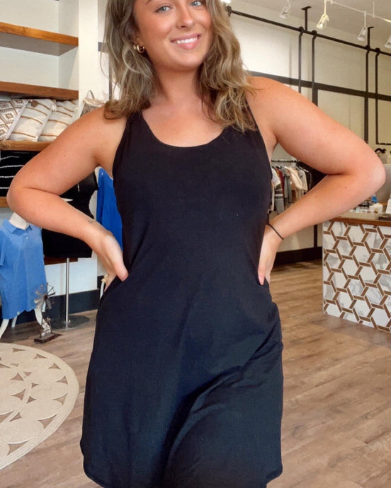 Active Yoga Romper Navy | Rae Mode | | Arrow Women's Boutique