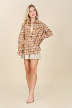 Load image into Gallery viewer, Autumn beige plaid shirts | Lilou | | Arrow Women&#39;s Boutique