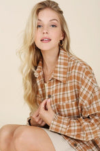 Load image into Gallery viewer, Autumn beige plaid shirts | Lilou | Brown plaid S | Arrow Women&#39;s Boutique