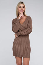 Load image into Gallery viewer, Cable Knit Sweater Dress | Nuvi Apparel | Brown S | Arrow Women&#39;s Boutique