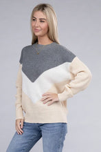 Load image into Gallery viewer, Colorblock Drop Shoulder Sweater | Nuvi Apparel | Grey M | Arrow Women&#39;s Boutique