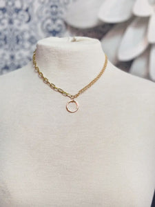 Double Layer Circle Chain Necklace | Nette Road | | Arrow Women's Boutique
