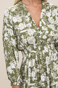Floral Print Ruffle Short Dress | Nuvi Apparel | | Arrow Women's Boutique