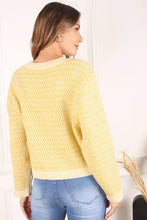 Load image into Gallery viewer, Herringbone pattern crew neck sweater | Lilou | | Arrow Women&#39;s Boutique