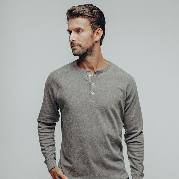 Long Sleeve Puremeso Henley-Grey l The Normal Brand | Normal Brand | | Arrow Women's Boutique
