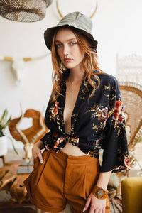 Lush Rose Kimono | Leto Accessories | | Arrow Women's Boutique