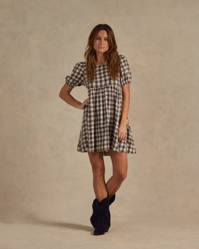 Marley Dress || Charcoal Checkered | Rylee and Cru | | Arrow Women's Boutique
