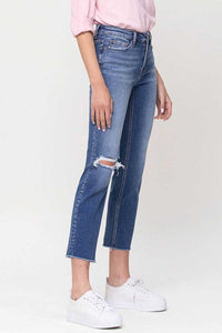 Mid-Rise Straight Crop Jeans | VERVET by Flying Monkey | | Arrow Women's Boutique