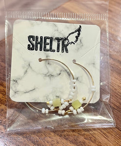 Mint Cube Hoops || Gold Plated | Sheltr | | Arrow Women's Boutique