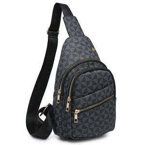 Monogram Sling Backpack | Fashion World | BLACK one | Arrow Women's Boutique