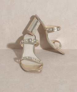OASIS SOCIETY Victoria - Pearl Strap Heel | KKE Originals | | Arrow Women's Boutique