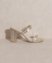 Load image into Gallery viewer, OASIS SOCIETY Victoria - Pearl Strap Heel | KKE Originals | | Arrow Women&#39;s Boutique