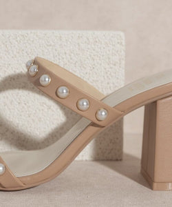 OASIS SOCIETY Victoria - Pearl Strap Heel | KKE Originals | | Arrow Women's Boutique