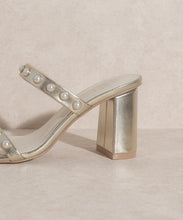 Load image into Gallery viewer, OASIS SOCIETY Victoria - Pearl Strap Heel | KKE Originals | | Arrow Women&#39;s Boutique