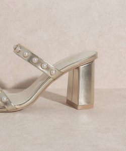 OASIS SOCIETY Victoria - Pearl Strap Heel | KKE Originals | | Arrow Women's Boutique