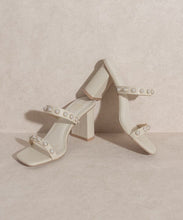 Load image into Gallery viewer, OASIS SOCIETY Victoria - Pearl Strap Heel | KKE Originals | | Arrow Women&#39;s Boutique