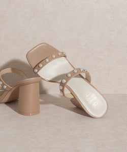 OASIS SOCIETY Victoria - Pearl Strap Heel | KKE Originals | | Arrow Women's Boutique