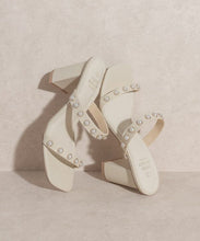 Load image into Gallery viewer, OASIS SOCIETY Victoria - Pearl Strap Heel | KKE Originals | | Arrow Women&#39;s Boutique