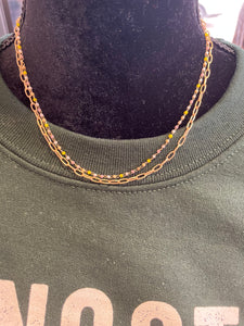 Pastel Double Chain Necklace | Sheltr | | Arrow Women's Boutique