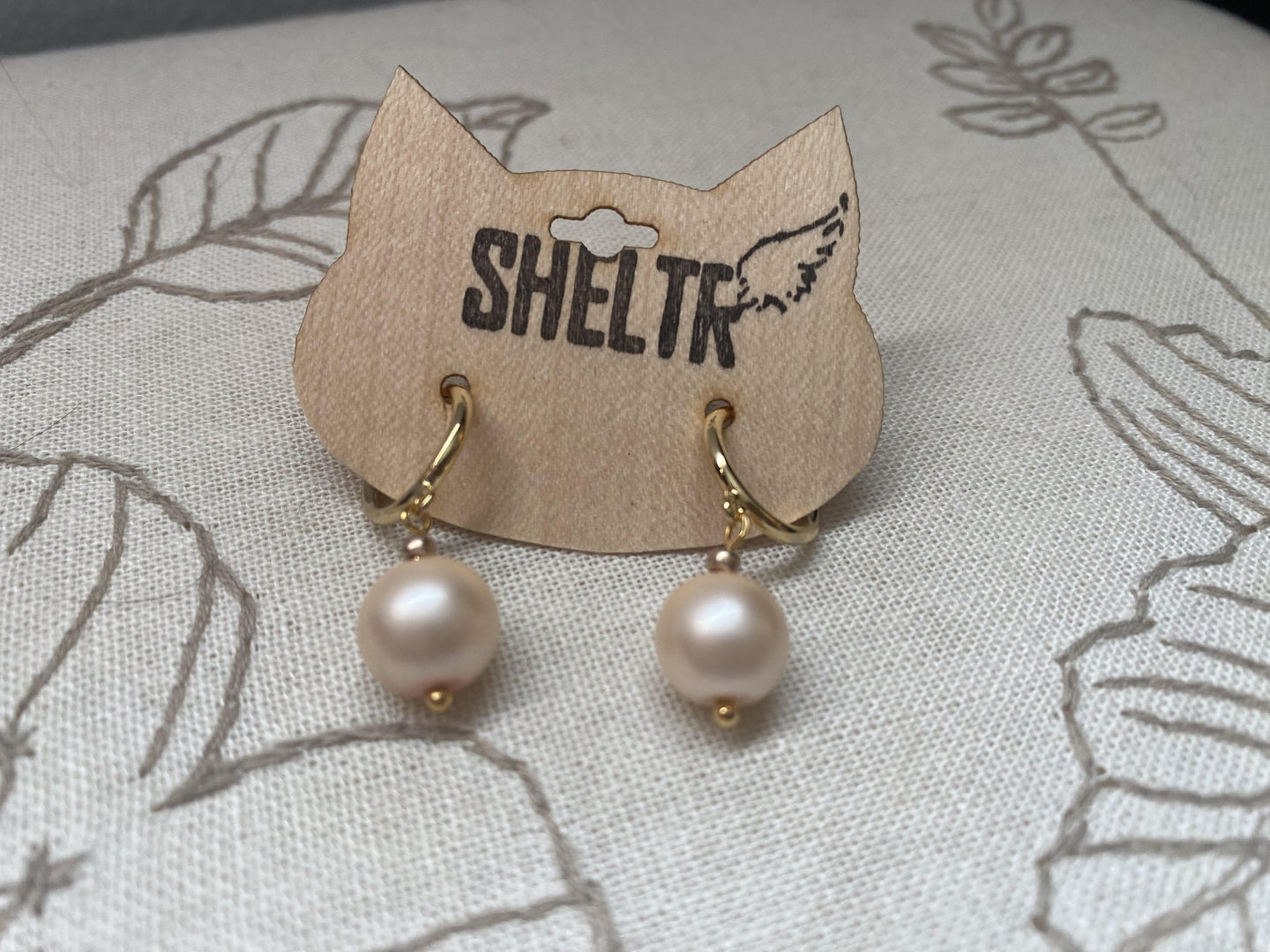Pink Pearl Clip Ons | Gold | Sheltr | | Arrow Women's Boutique