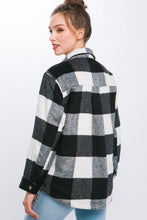 Load image into Gallery viewer, Plaid Button Down Jacket with Front Pocket Detail | Love Tree | | Arrow Women&#39;s Boutique