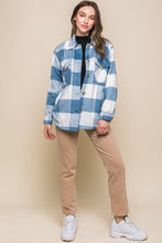 Load image into Gallery viewer, Plaid Button Down Jacket with Front Pocket Detail | Love Tree | | Arrow Women&#39;s Boutique