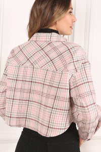 Plaid crop jacket | Lilou | | Arrow Women's Boutique