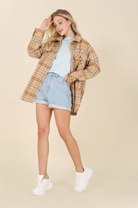 Plaid shacket with pockets | Lilou | | Arrow Women's Boutique