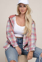 Load image into Gallery viewer, Plaid Shirt Hoodie | Nuvi Apparel | | Arrow Women&#39;s Boutique